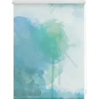 Lichtblick Rollo Klemmfix, ohne Bohren, blickdicht, Aquarell - Blau 100 x 150 cm (B x L