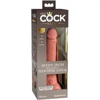 King Cock Elite 7 Zoll - Saugnapf, lebensechter Dildo (18cm) - Natur