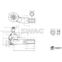SWAG Spurstangenkopf Spurstange für VW Fox Schrägheck (5Z1, 5Z3, 5Z4) Vorne Rechts Außen 33 11 1459