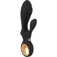 Orion - Aufblasbarer Vibrator mit Klitorisstimulator (schwarz)