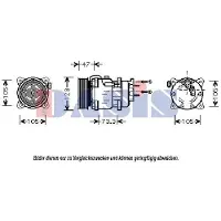 AKS Dasis Kompressor, Klimaanlage 851411N