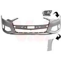 VAN WEZEL Stoßstange Stoßfänger für AUDI A6 Avant (4A5, C8) Grundiert 0362575