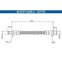 Ate Bremsschlauch 24.5101-0250.3