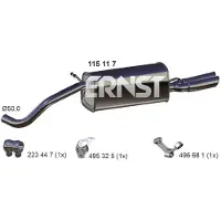 ERNST Endschalldämpfer 115117 für SEAT