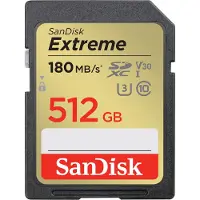 SanDisk SDXC Extreme 512GB 180MB/s V30 UHS-I
