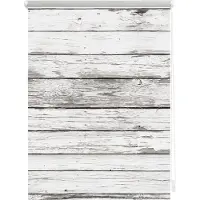 Lichtblick Rollo Klemmfix, ohne Bohren, blickdicht, Bretter-Vintage Weiß 70 x 150 C
