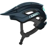 ABUS MTB-Helm Cliffhanger - Fahrradhelm für anspruchsvolle Trails - mit großen Lüftungsöffnungen & TriVider Riemensystem - für Damen und Herren - Blau/Mintgrün, Größe M (54-58 cm)