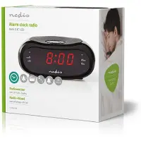 Nedis CLAR001BK Digitaler Radiowecker LED AM/FM Snooze-Funktion 2 Alarme Schwarz