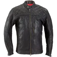 HolyFreedom Burn Out Schwarz Motorrad Lederjacke Größe L