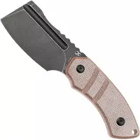 Kansept Knives Korvid S G2030A4 Blackwashed 14C28N, Brown Micarta, Fahrtenmesser, Justin Koch Design