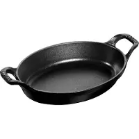 Staub Auflaufform Stapelbar Oval Satin Black 21 cm