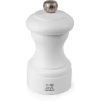 Peugeot Pfeffermühle BISTRO 10cm Weiß Matt Buchenholz Stahlmahlwerk Klein