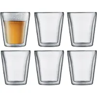 Bodum Set aus 6 Bodum 200 ml transparenten Borosilikatgläsern für die Küche