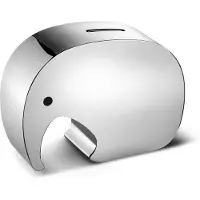 Georg Jensen Spardose Elefant 25,5 x 22,5 x 12,5 cm Edelstahl silber