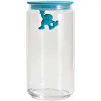 Alessi Vorratsdose Gianni A Little Man Holding On Tight - AMDR06 AZ - Blau - 1,4 Liter - von Mattia Di Rose