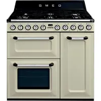 Smeg Tr93 90 Cm Gasherd Mit Backofen 6 Brennern