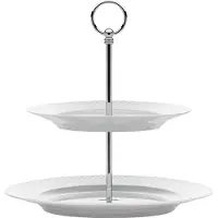 Lyngby Porcelæn - Rhombe Weiß Etagere - H27 cm