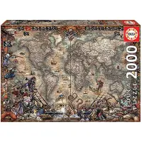 Educa - Piraten Weltkarte 2000 Teile Puzzle