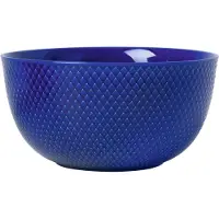 Lyngby Porcelæn - Rhombe Color Servierschale - Ø22 cm - Dunkelblau