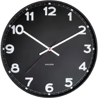 Karlsson - Wanduhr New Classic Medium - Schwarz - 40,5x40,5x4,5 cm