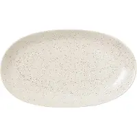 Broste Copenhagen Nordic Vanilla ovale Teller groß - 8er-Set