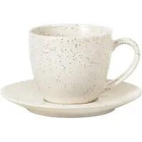 Broste Copenhagen Nordic Vanilla Tasse mit Untertasse - 6er Set