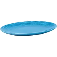 Lyngby Porcelæn - Rhombe Color Ovale Servierplatte - 28,5x21,5 cm - Blau