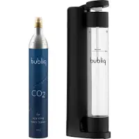 Bubliq Mattschwarz drink carbonator inkl. CO2- Zylinder