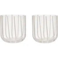 OYOY Mizu Glas, klar, Höhe 8 cm, 2er-Set - Living Design Living Design, Mizu, Transparent, für Küche, Glas, Design