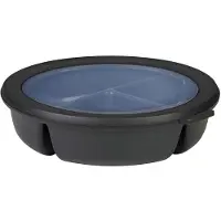 Mepal Bento Bowl Cirqula - Mikrowellengeschirr - Multikom (250+250+500 ml) - Nordic black - Meal prep box - Frischhaltedosen mit Deckel