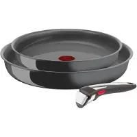 Tefal Ingenio L26191, Frittierset, Grau, Aluminium, Keramik, Grau, Thermo-Punkt