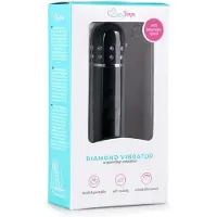 EasyToys Diamond Twirled - gedrehter Stab-Vibrator (schwarz)