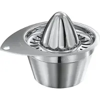 Rösle Zitruspresse RÖSLE, silber (edelstahlfarben), Entsafter, Zitruspresse, Zitronen und Orangen, großer Auffangbehälter, spülmaschinengeeignet