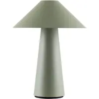 Globen Lighting Akku-Tischlampe Cannes, grün, 26 cm IP44 dimmbar, grün, für Wohn- / Esszimmer, Kunststoff, Skandinavisch