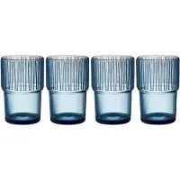 Bitz Latte Macchiato Glas Kusintha Blue 38 cl (4-teilig)