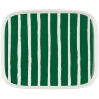 Marimekko - Oiva Piccolo Teller, 15 x 12 cm, weiß / grün