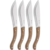 Legnoart Tomahawk Steakmesser-set – 4 Stück – Heller Holzgriff