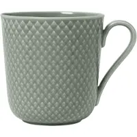 Lyngby Porcelæn - Rhombe Earth Becher mit Henkel - 39 cl - Moos
