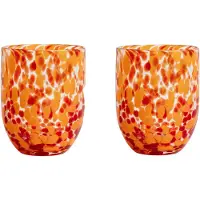 By On 2er-Set: Trinkgläser "Messy" in Orange - 300 ml - onesize