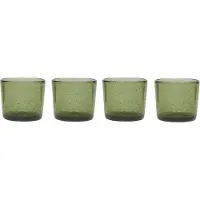 OYOY Kuki Glas, grün, 4er-Set, Höhe 8 cm - Living Design Living Design, Kuki, Grün, für Küche, Glas, Design