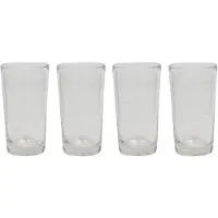 Oyoy Kuki Highball Glas, klar, 4er-Set, 14cm - Living Design Living Design, Kuki Highball, Transparent, für Küche, Glas, Design