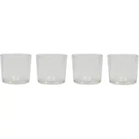 Oyoy Kuki Glas, klar, 4er-Set, Höhe 8 cm - Living Design Living Design, Kuki, Transparent, für Küche, Glas, Design