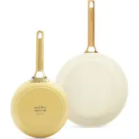 Greenpan Padova Reserve, Frittierset, Gelb, Aluminium, Keramik, Gold, Edelstahl