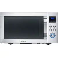 Severin CrispyWave - Mikrowelle mit Grill- und Heißluftfunktion MW 7918 silber