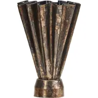 House Doctor Flood Vase Antike Braun - , Braun / Rost, Metall