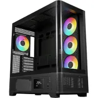 Gamdias Atlas P2, Midi Tower, PC, Schwarz, ATX, micro ATX, Mini-ITX, Gehärtetes Glas, Acrylnitril-Butadien-Styrol (ABS), SPCC, 18 cm