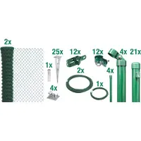 Alberts Set Maschendrahtzaun, »Maschendraht«, LxH: 5000x80 cm, grün - gruen