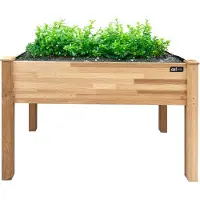 Axi Hochbeet, Braun | Pflanzbeet FSC 100 % Hemlock-Holz - Handliche Größe für Garten/Balkon/Terrasse - 122 x 61 x 78 cm