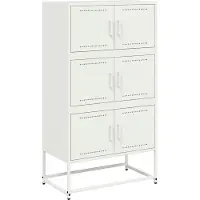 vidaXL Sideboard Weiß 68,5x38,5x123,5 cm Stahl