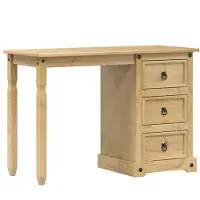 vidaXL Schminktisch Corona 110x47x75 cm Massivholz Kiefer